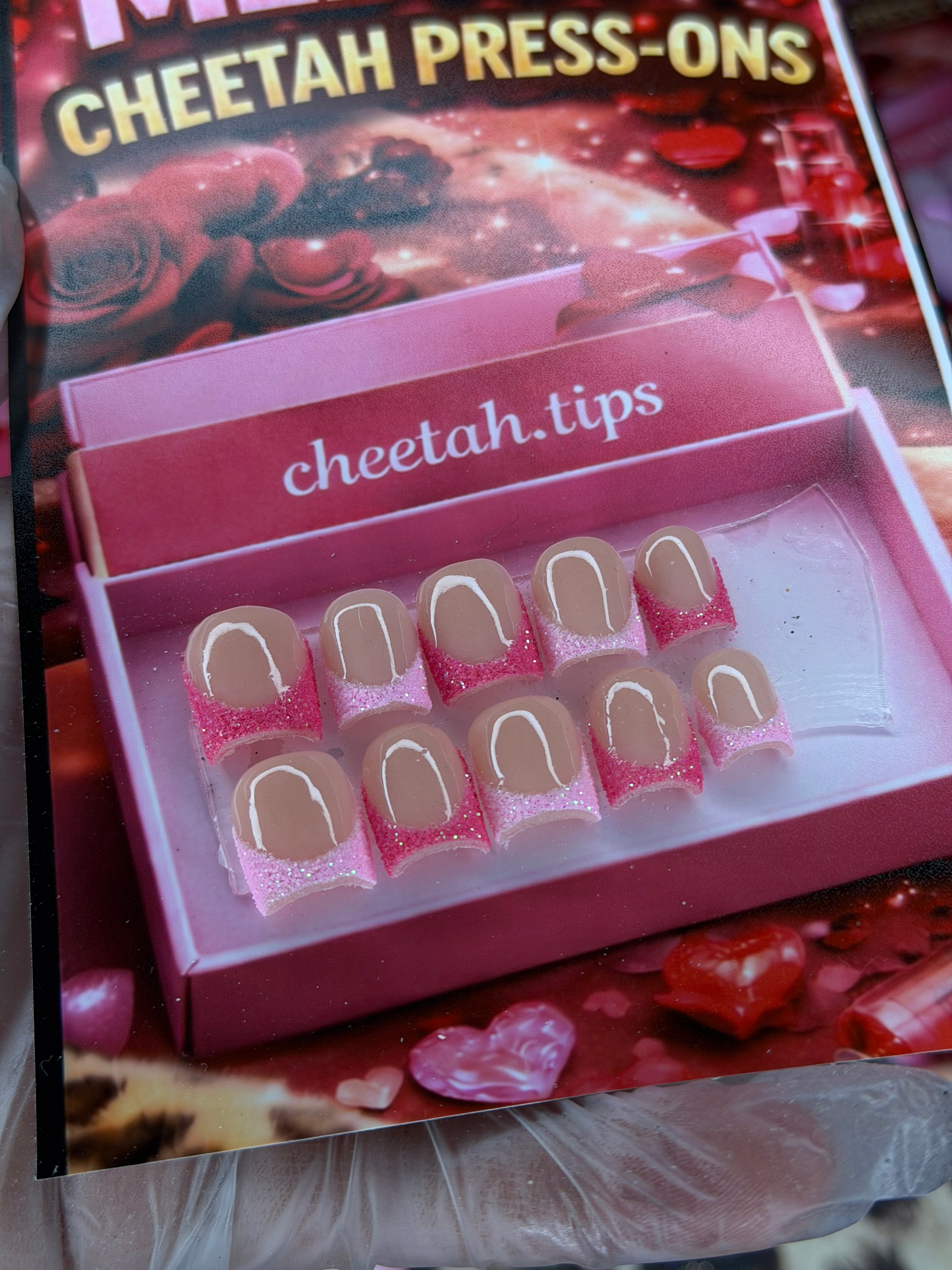 Pink press ons