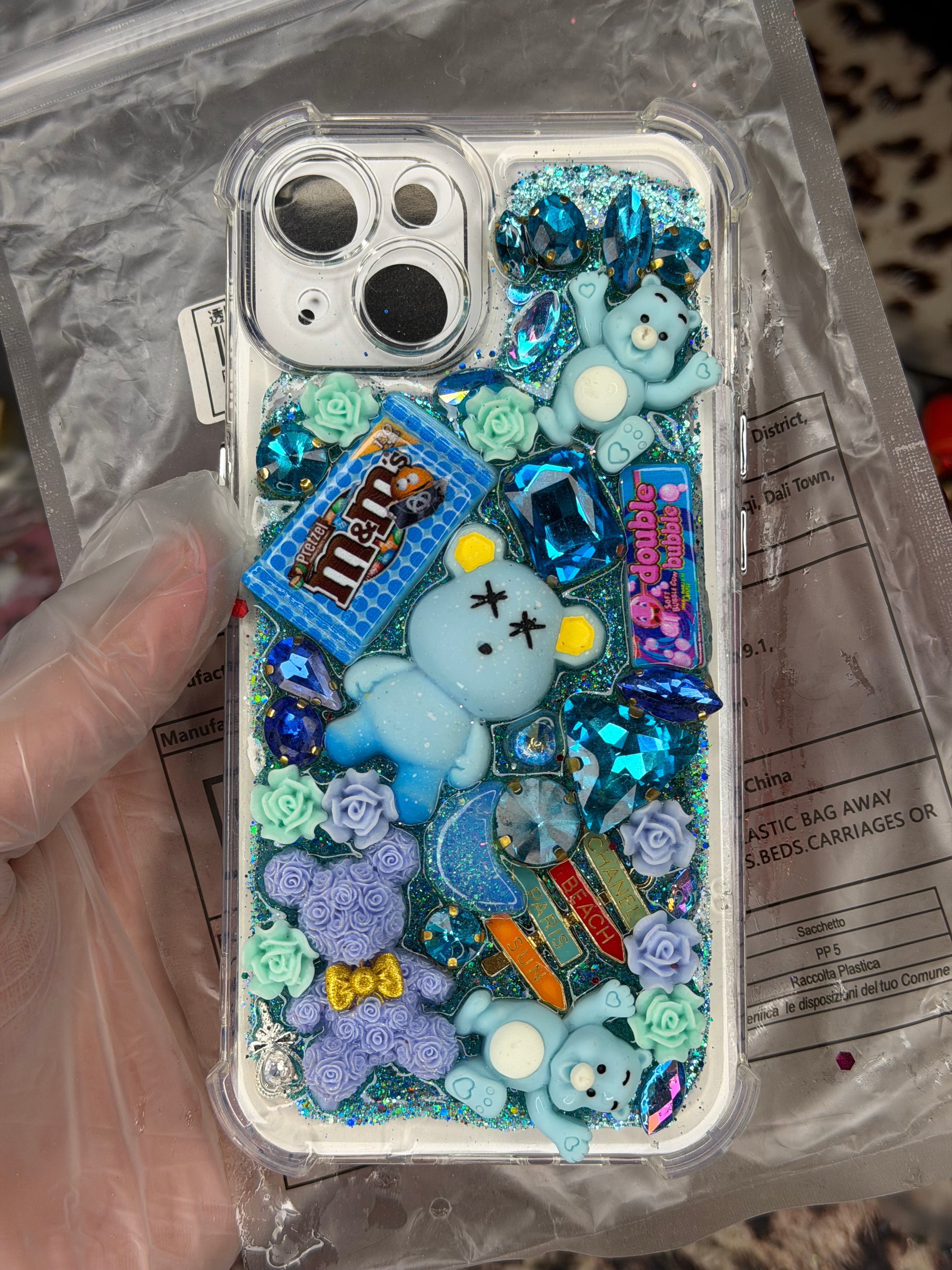 “Blue m&m” iPhone case