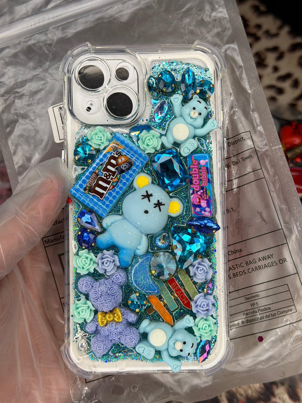 “Blue m&m” iPhone case