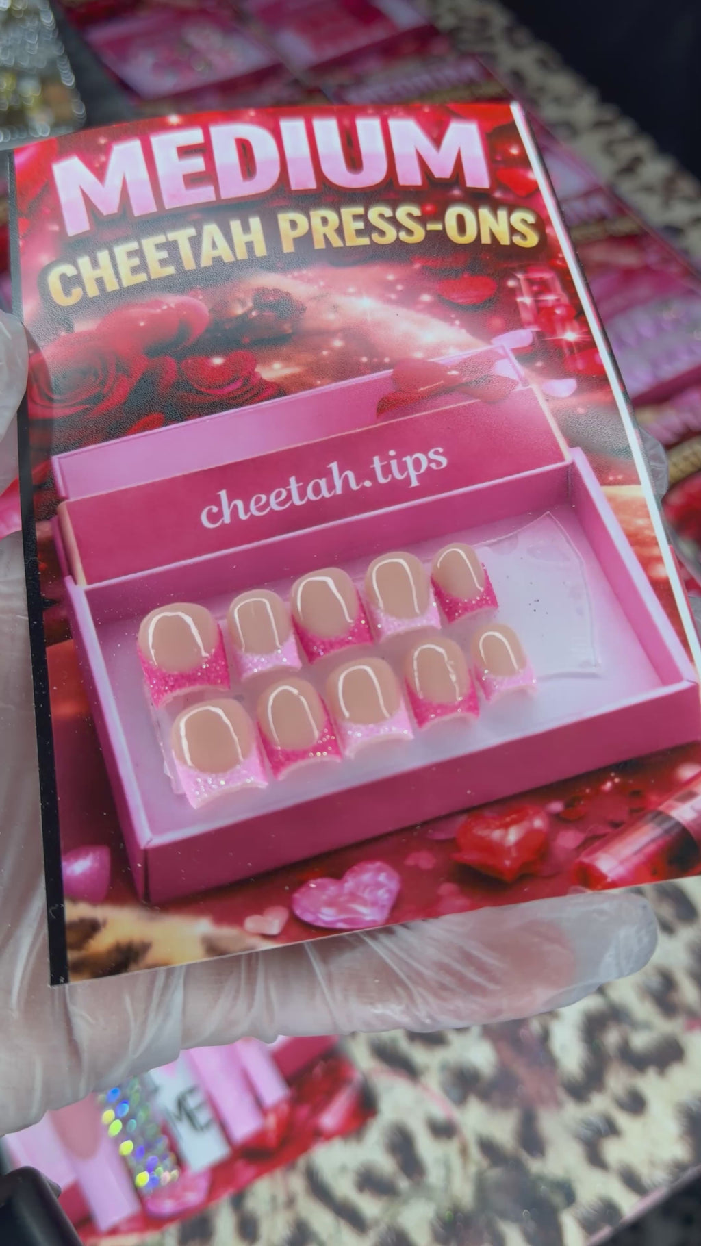 Pink press ons