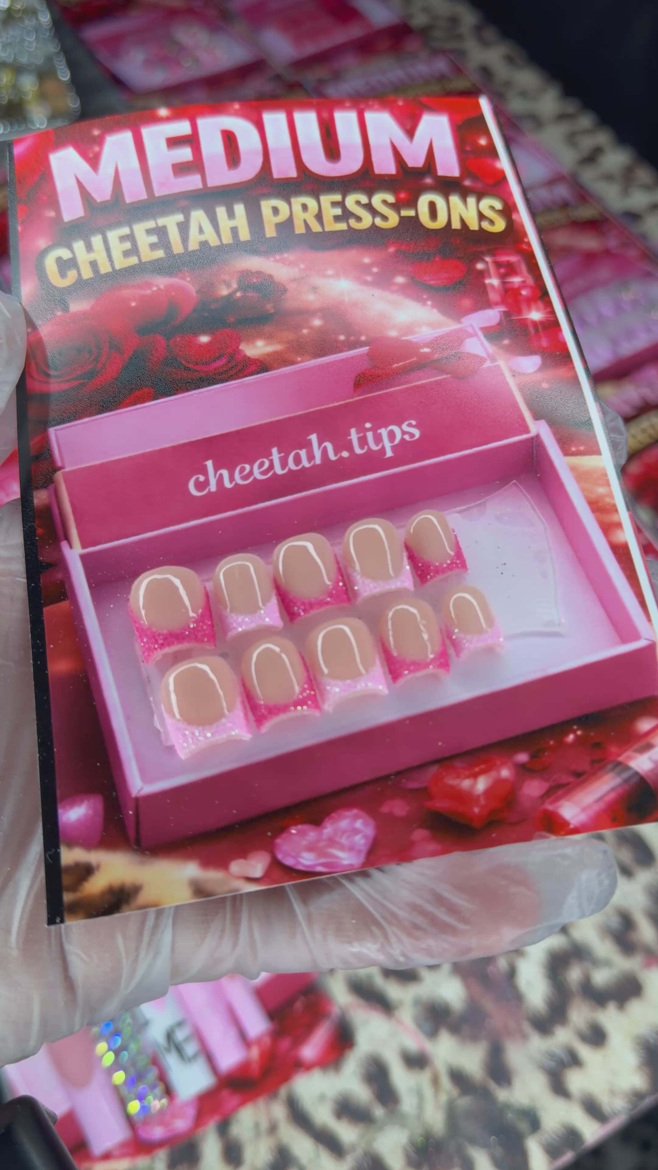Pink press ons