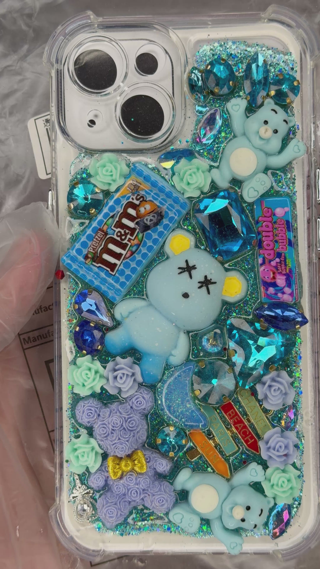 “Blue m&m” iPhone case
