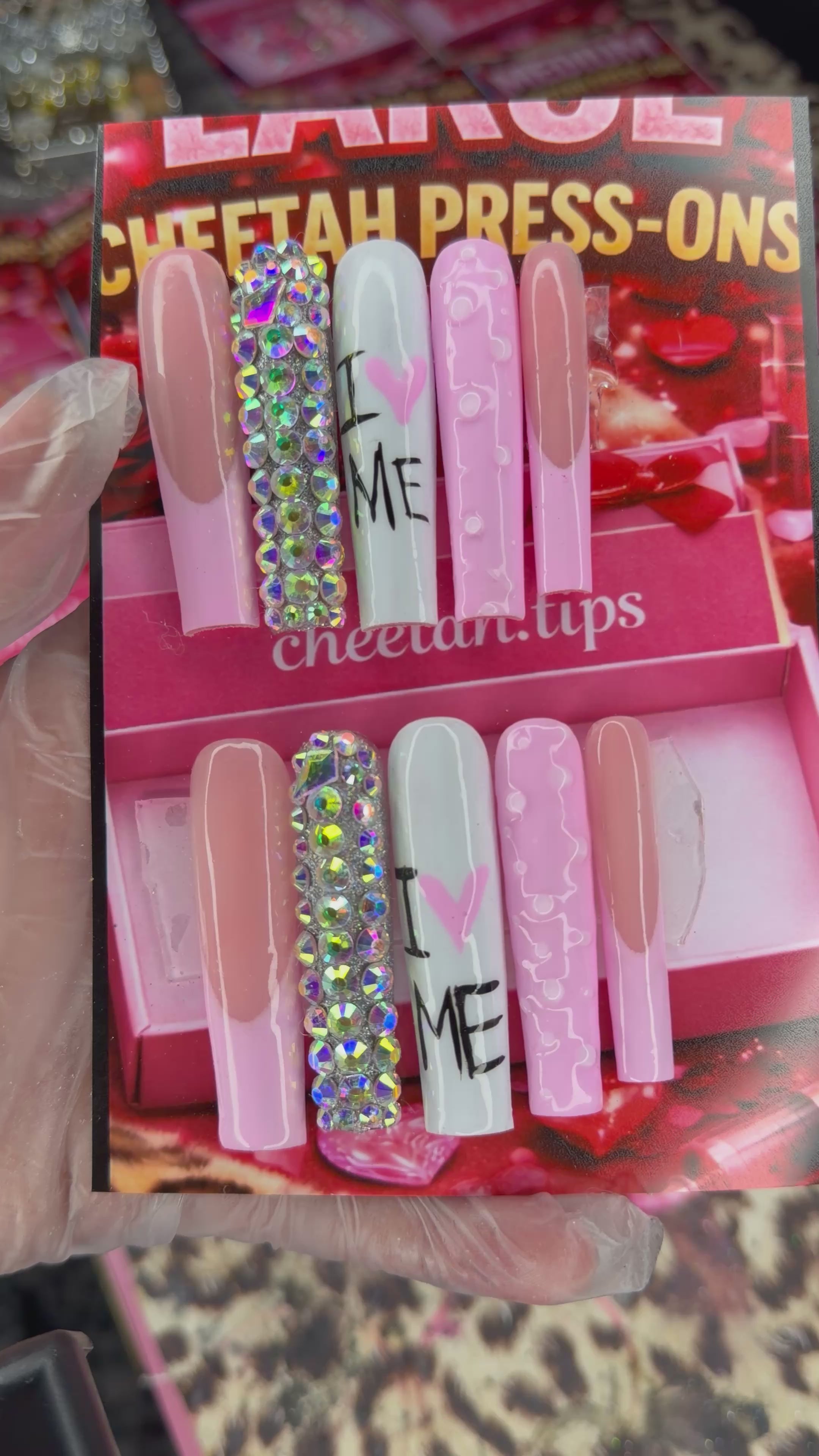 “ I luv me” acrylic press ons